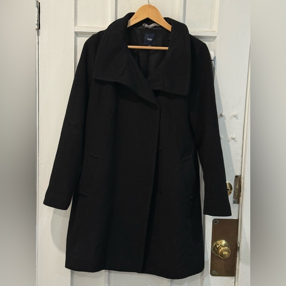 GAP Women's Elegant Black Trench Coat